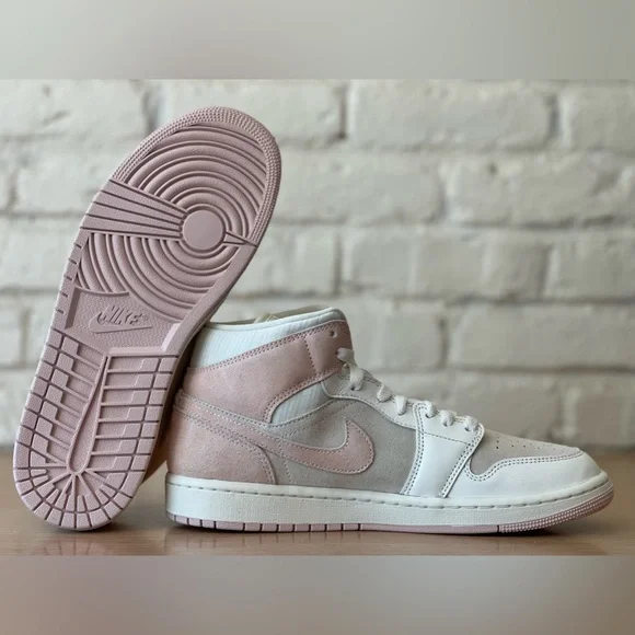 Nike Air Jordan 1 Mid Retro Coconut Milk Legend Pink Sail FQ1926-161 Women Sizes - Picture 7 of 10